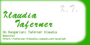 klaudia taferner business card